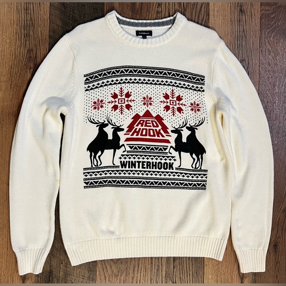 Red Hook Winterhook Festive Crewneck Sweater Rare